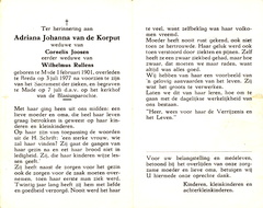 Adriana Johanna van de Korput- Cornelis Joosen- Wilhelmus Rullens